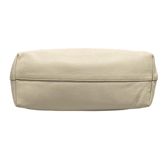 Auth PRADA - Cream Leather Tote Bag - Picture 5 of 16